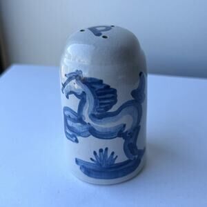 M.A. Hadley Pottery Blue Horse Pepper Shaker Hand Painted Louisville, Kentucky